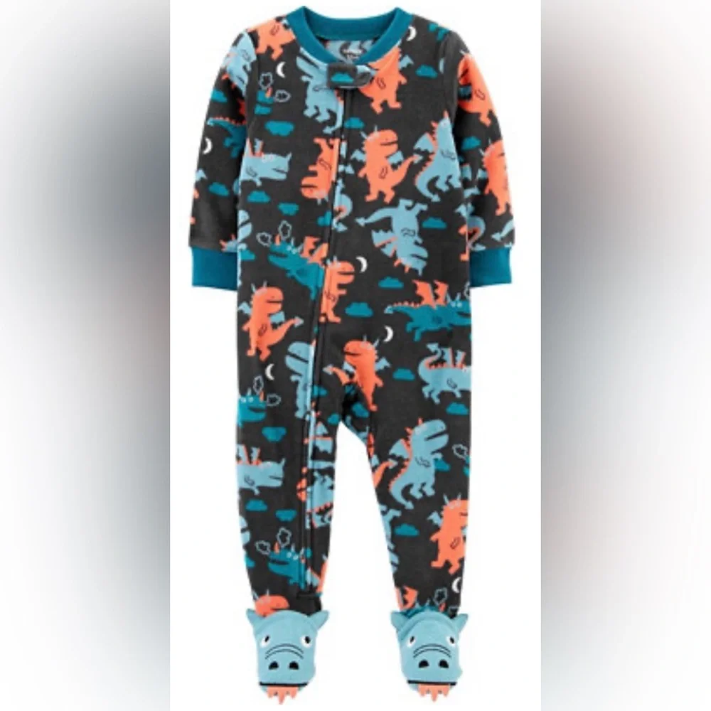 NWT Carter’s Boys Dragon Micro fleece Blanket Sleeper